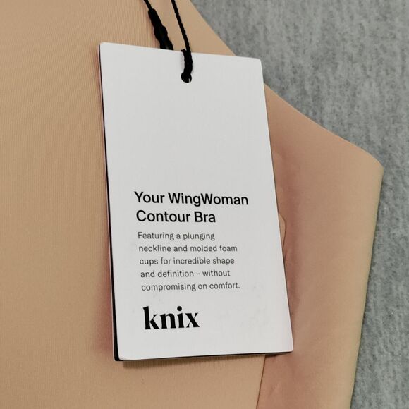 Knix Wing Woman Contour Bra Size 40B Warm Sand Wireless T Shirt Adjustable NWT - Picture 4 of 16